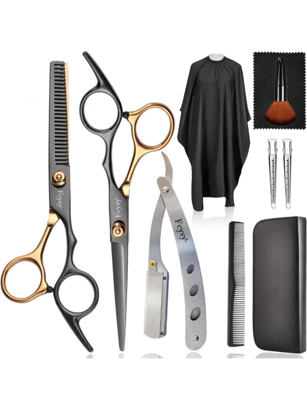 Professional Hair Cutting Scissors Set - Thinning Shears & Barber Tools for Men